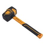 BOOSDEN Rubber Mallet, 20 oz Rubber Mallet Hammer, Rubber Hammer with Hook, Mallet Hammer with Solid Head & Ergonomic Grip Handle, Soft Face Hammer, No Damage for Flooring, Woodworking and Camping