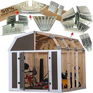 50% Structurally Stronger Truss Design Easy Shed Kit Builds 6'–14’ Widths Any Length - Bonus Miter Template, Storage Barn Shed Garage Playhouse Easy Framing Kit - 2x4 Basic Barn Roof DIY EZ Framer Kit