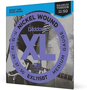 D'Addario EXL115BT Nickel Wound 11-50 Medium Electric Guitar Strings (Nickel)