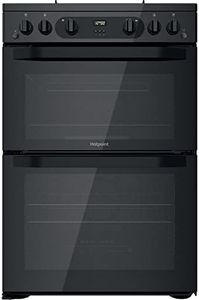 60cm XXL Capacity Double Oven Gas Cooker - Black