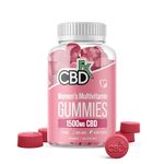 CBDfx 1500mg CBD High Strength Women's Multivitamin Vegan Gummies, Vitamin A, C, D3, E, B6, B12, Biotin, Calcium & Zinc 60x Bottle (30 Days)