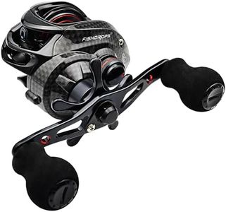 FISHDROPS Baitcaster Reels, 9+1BB, CNC Aluminum Spool, Magnetic Brake System Bait Caster Reel High Speed Gear Ratio 7.0:1 Ultra Smooth Low Profile Baitcasting Fishing Reel