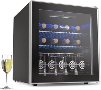 Danby USA 55 L Inverter Toughened Glass Door Mini Fridge/Wine Chiller with LED Interior Light & Touch Control for Indian Home Bars & Rooms with 1 Year Warranty