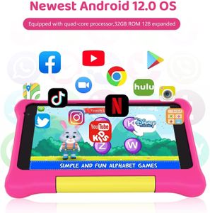 Ainmel Kids Tablet 7" – Pink, Child-Friendly 7-Inch Android Device