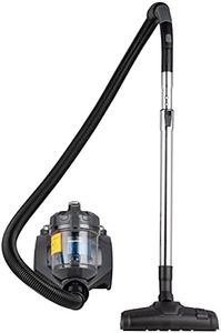 Amazon Basics 15KC-71EU4 Aspirateur sans Sac à Cylindre, Puissant pour Sols Durs et Tapis, Filtre Hepa, Compact et Léger, 700 W, 1,5 L, Noir/Bleu
