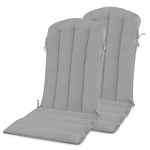 YEFU Adirondack Chair Cushion, Thin Rocking Chair Cushions with Straps Set of 2, Folding Patio Chair Pad for Indoor and Outdoor, 19.7x18.9x1.5 Inch, Grey