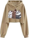 ABSOLUTE DEFENSE Panda Crop Hoodie Sweatshirt Women Girl Cute Casual Stylish Latest White Black Pink Lavender Beige