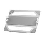 JIN OFFICE Laptop Tray for Monitor Stand Premium Aluminum | Compatible with Any Type of VESA Monitor Stand for Mounting Laptop on Monitor Stand | Laptop Mount Arm Tray Silver