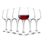 Argon Tableware Tallo Red Wine Glasses - Modern Home Kitchen Stemware Goblets - 400ml - Clear - Pack of 6