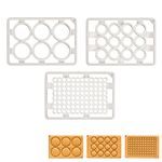 BAKERLOGY Set of 3 Well Plate Cookie Cutters - Detailed Biscuit Cutter Design for Baking and Crafts, Ideal on Fondant, Dough, Clay