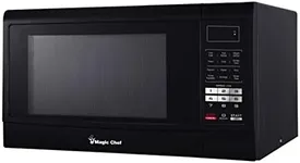 Magic Chef MCM1611B Countertop Microwave Oven, Standard Kitchen Microwave with Push-Button Door, 1,100 Watts, 1.6 Cubic Feet, Black