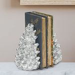 Creative Co-op Bookends, Resin, Silver Finish