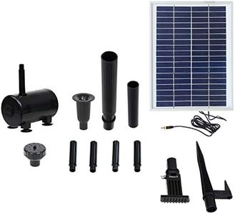 Sunnydaze 132 GPH Solar Pump and Panel Kit with 2 Spray Heads - 56 Inch Lift - For Outdoor Garden, Pond, or Pool