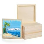 Yarlung 10 Pack Unfinished Wood Panels, 8 x 8 Inches Birch Wooden Cradled Painting Panel Canvas Boards for Watercolor, Arts and DIY Crafts, Easel Display, Use with Oils, Acrylics