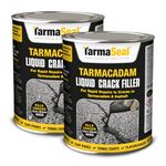 TarmaSeal Tarmac Liquid Crack Filler - 2 x 1L - Flexible Rubberised Tarmac Repair Liquid for Repairing Cracks in Tarmacadam & Asphalt. Crack Filler for Tarmacadam Driveways, Paths & Playgrounds