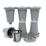 6 Pack Reusable Coffee Filter for Keurig Brewers Universal Fit, Refillable Single Cup Coffee Capsule Filter Pod