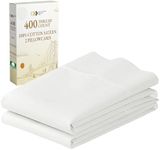 California Design Den King Size Pillowcase Set - 400 Thread Count, 100% Cotton Sateen, Luxury Set of 2 Pillow Covers, Breathable, Cooling, Soft for Comfortable Quality Sleep - Ivory