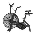 Let's Play® Air Bull Commercial Air Bike Exercise Cycle with Moving or Stationary Handle, Adjustable Cushioned Seat, Exercise Cycle Black for Home, Office, Commercial Gym, Max User Weight 150 Kg (Warrenty 1 years)