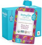 Babylife Organics Stage 2 – Heavy Metal Safe, Organic Baby Food - Plum, Pear, Strawberry & Banana, 3.5 Ounce Pouch (6 Pack)