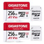 Gigastone 256GB Micro SD Card 2-Pack, Camera Plus, 4K UHD Video Recording, 4K Ultra HD Action Camera