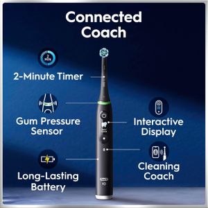 Oral-B iO6 Electric Toothbrush – Black, Rechargeable