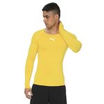 PUMA Men's Liga Baselayer Tee Functional Underwear, Yellow, S UK