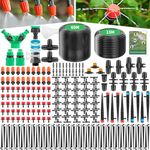 Forever Speed 315 Pcs Irrigation System Kit Garden Watering System,60 m + 15 m Irrigation Pipes,Drip Irrigation System Automatic Irrigation System for Greenhouse, Yard, Lawn, Plant