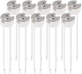 kwmobile GU5.3 Lamp Holder Sockets - Set of 10 MR16 Lampholder Socket Connectors - 12V for Halogen and LED Lamps, Lights and Ceiling Lighting