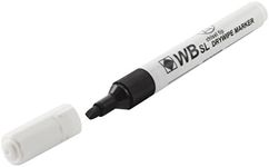 PACK OF 20 BLACK CHISEL TIP SLIM WHITEBOARD FLIPCHART MARKER PENS. DRYWIPE