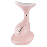 VRAIKO Iris Neck Face Massager, Pro Face Sculpting Tool with Charging Base, All-in-1 Facial Device for Skincare, Enhanced Absorption, and Home Facial Spa (Pink)