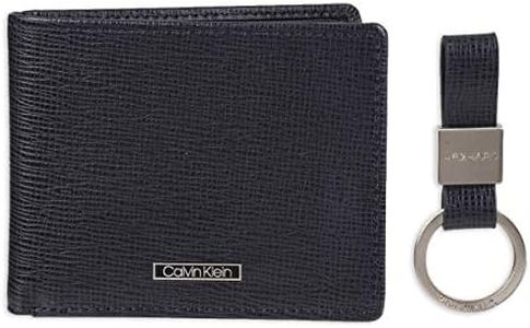 Calvin Klein Men's Wallet Sets-Minimalist Card Cases, Bifold Wallets, Navy - Bifold