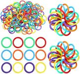 144 Pieces Plastic Binder Rings Plastic Loose Leaf Rings Multi-Color Plastic Book Rings Flexible for Cards, Document Stack and Swatches Organization School Home, or Office Use, 6 Colors (20 mm)