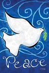 Toland Home Garden Snow White Dove 28 x 40 Inch Decorative Inspirational Peace Bird House Flag - 1010458