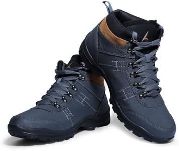 TRACER Trekking Shoes for Men's, Stylish & Comfortable, Rubber Sole, Material PU, Lightweight & Breathable, Secure Fit, Closer Lace up, Trekking, Walking, Running, Gym Shoe (Dark Grey-11)