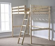 STRICTLY BEDS&BUNKS Celeste High Sleeper Loft Bunk Bed, 4ft 6 Double