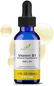 Herb-Science Liquid Vitamin B1 Drops Liquid Thiamine Drops, Alcohol-Free Liquid Extract, Support Digestion, Maintain Proper Mental Function & Convert Foods into Energy -