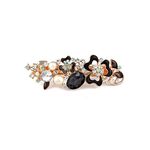 SYGA Women Rhinestone Hair Buckle Flexible Clip Hair Pin Adult Head Top Buckle Hair Accessories For Women, Girls - HJ16 Black