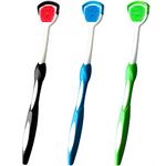 Tongue Brush, Tongue Scraper, Tongue Cleaner, Tongue Scraper Brush, Tongue Cleaner Brush, Tongue Brushes Helps Fight Bad Breath, 3 Tongue Scrapers, 3 Pack (Black&Blue&Green)