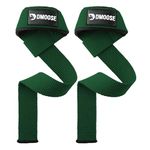 DMoose Fitness Lifting Straps - 4mm Neoprene Padded Wrist Straps for Weightlifting & Powerlifting - Cotton Lifting Strap with Silicone Grip for Men & Women - Durable Deadlift Straps for Gym Workout