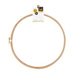 Jyoti Embroidery Hoop, Wooden Round Adjustable, (2 Pieces of 16 Inches with Brass Fitting), Easily Loosen/Tighten, Cross Stitch Hoop Ring for Sewing, Needlework, Craft Projects & Ornaments - Pack of 2