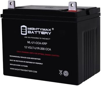 Mighty Max Battery ML-U1-CCA-XRP -12 Volt, 200 CCA, Nut and Bolt (NB) Terminal, Rechargeable SLA AGM Battery