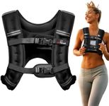 Amstaff Fitness Weighted Vest - Weight Vest for Running, Strength Training & Muscle Building, Features Reflective Stripe for Safe Outdoor Workouts (12lbs, Black)