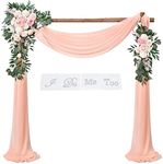 SOJOCK Artificial Wedding Arch Flowers Kit, 2 Pcs Floral Arrangement, 1 Pcs Fabric Drap, for Wedding Ceremony Bouquets and Reception Backdrop Decoration,DIY Garden Craft Art Decoration