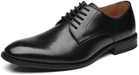 La Milano Men Dress Shoes Lace-up Leather Oxford Classic Modern Formal Business Comfortable Dress Shoes for Men Black Size: 10.5