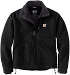 Carhartt Men's Super Dux Relaxed Fit Sherpa Lined Detroit Jacket Bonded, Black, L