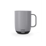 Ember Temperature Control Smart Mug 2-414 ml App-Controlled and Rechargeable Heated Coffee Mug with Intelligent LED Display, 80 Min Battery Life and Improved Design, Grey