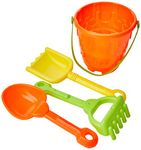 Ram® 5 Pieces Childrens Kids Beach Spade Sand Bucket Set each Sand Bucket Castle Set Tools With Rake and Spade Tools Children Outdoor Toy For your Spring/Summer Holiday