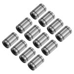 sourcing map 12pcs LM6UU Linear Ball Bearings, 6mm Bore Dia, 12mm OD,19mm Length, Linear Motion Bearing for CNC Machine Tool 3D Printer