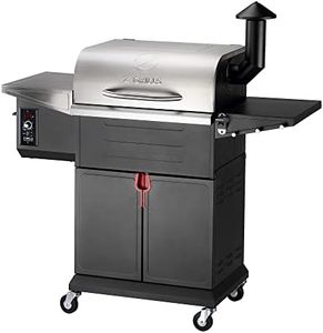 Z Grills 8 in 1 Wood Pellet Grill & Smoker with PID Controller, 572 Sq In Cooking Area, Direct Flame Access, 600D3E