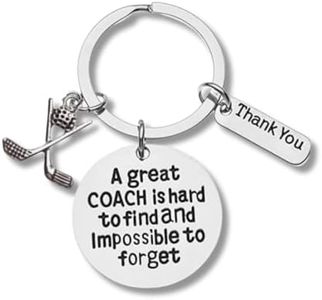 Golf Coach Keychain, Golf Coach Gifts, Great Coach is Hard to Find But Impossible to Forget Keychain for Men and Women